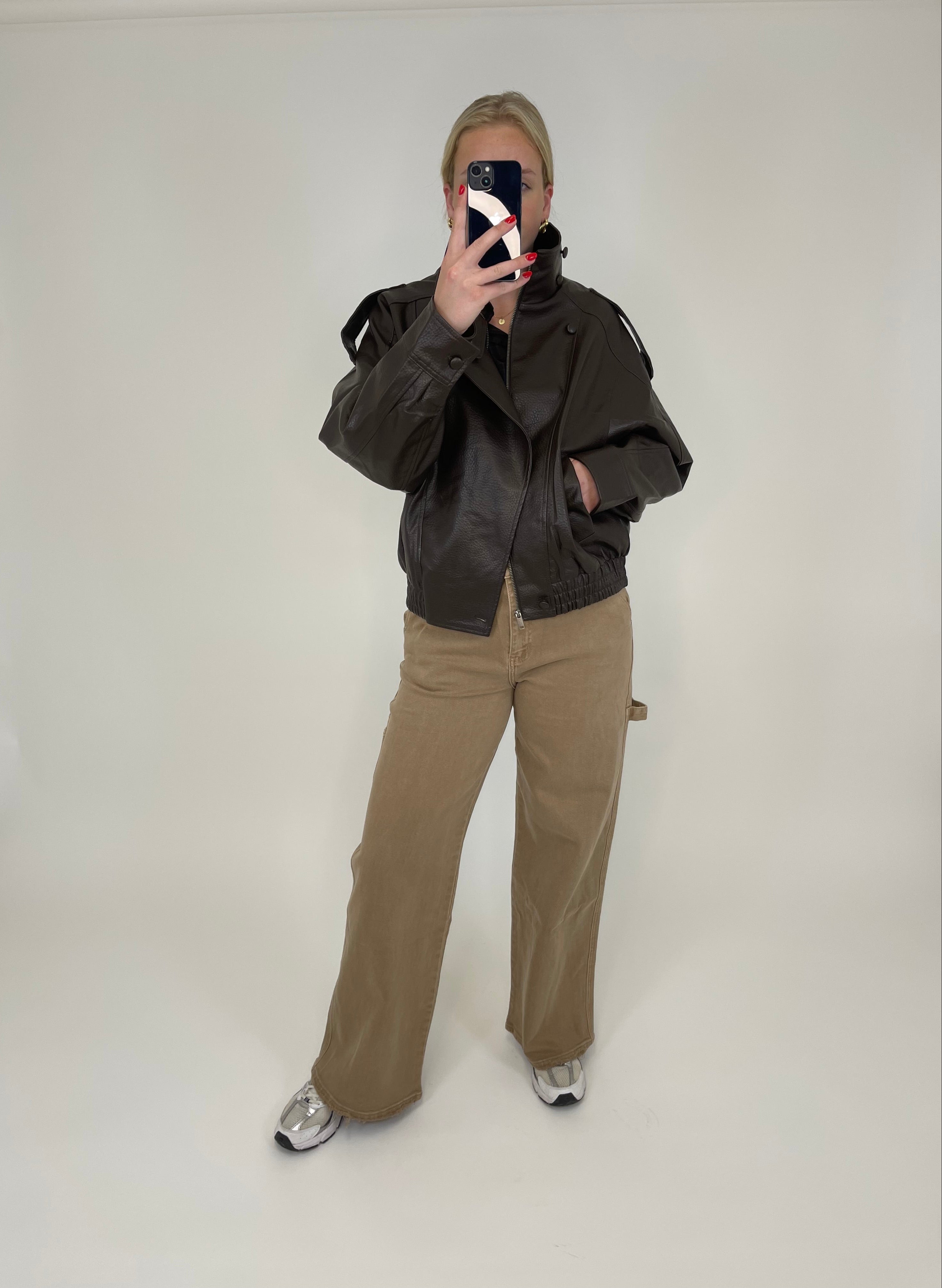 Jacket Leather Look Din